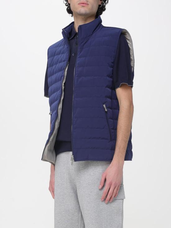 26SS 브루넬로 쿠치넬리 나일론 다운 베스트 MM4791451 CWG01 Blue - BRUNELLO CUCINELLI