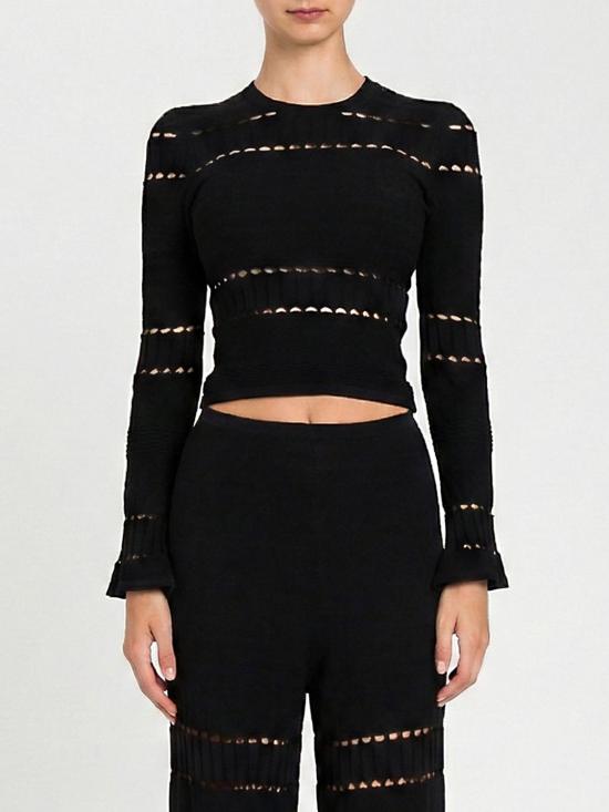 26SS 액티튜드 트윈세트 긴팔 티셔츠 261AP3081 00006 Black