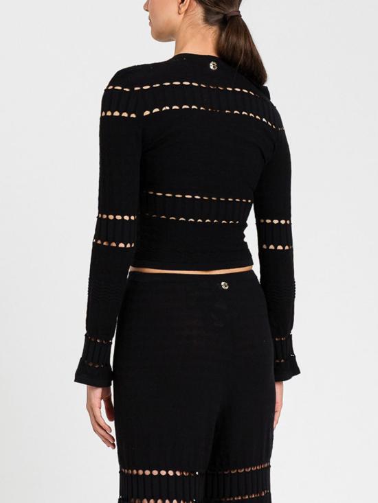 26SS 액티튜드 트윈세트 긴팔 티셔츠 261AP3081 00006 Black - ACTITUDE TWINSET