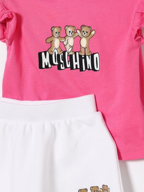 26SS [키즈] 모스키노 오버롤 MBG01GLCA89 85270 Azalea - MOSCHINO