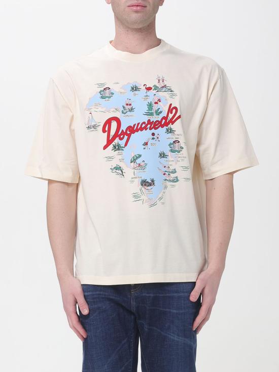 26SS 디스퀘어드2 반팔 티셔츠 S71GD1643D20020 103 Ivory