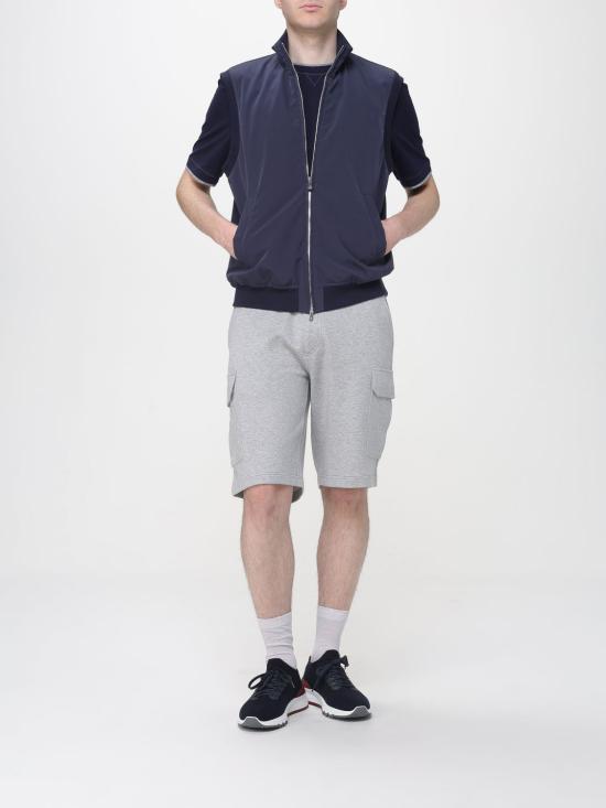 26SS 브루넬로 쿠치넬리 가공 나일론 웨이스트코트 MM4796584 CIR70 Blue - BRUNELLO CUCINELLI