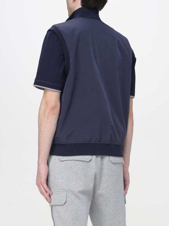 26SS 브루넬로 쿠치넬리 가공 나일론 웨이스트코트 MM4796584 CIR70 Blue - BRUNELLO CUCINELLI