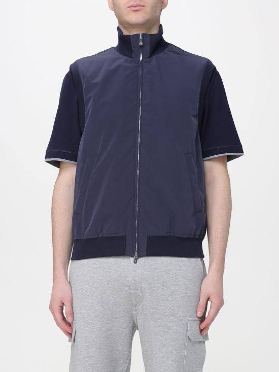 26SS 브루넬로 쿠치넬리 가공 나일론 웨이스트코트 MM4796584 CIR70 Blue
