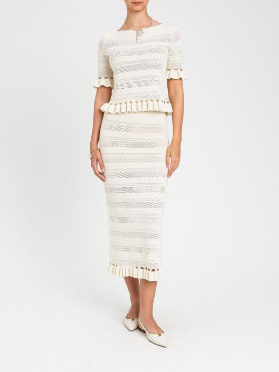 26SS 트윈셋 롱 스커트 261TP3083 00059 White - TWINSET