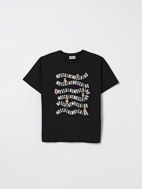 26SS [키즈] 모스키노 티셔츠 HXM05GLAA52 60100 Black