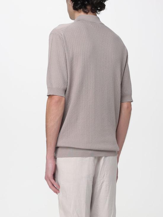 26SS 브루넬로 쿠치넬리 립 니트 폴로 셔츠 M29806205 C7946 Beige - BRUNELLO CUCINELLI