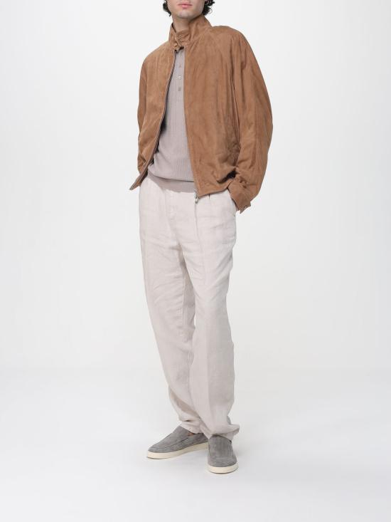 26SS 브루넬로 쿠치넬리 립 니트 폴로 셔츠 M29806205 C7946 Beige - BRUNELLO CUCINELLI
