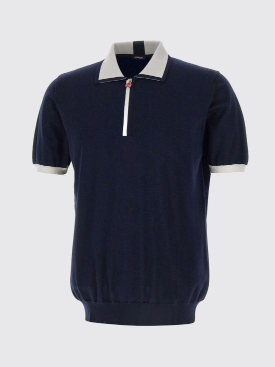 26SS 키톤 폴로 티셔츠 UMK0571V111A 00K Blue - KITON