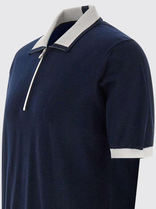 26SS 키톤 폴로 티셔츠 UMK0571V111A 00K Blue - KITON