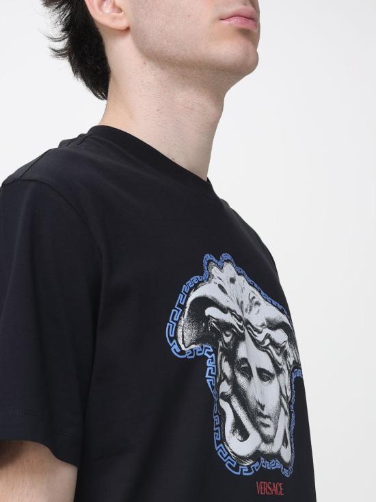 26SS 베르사체 반팔 티셔츠 10133021A16753 1B000 Black - VERSACE