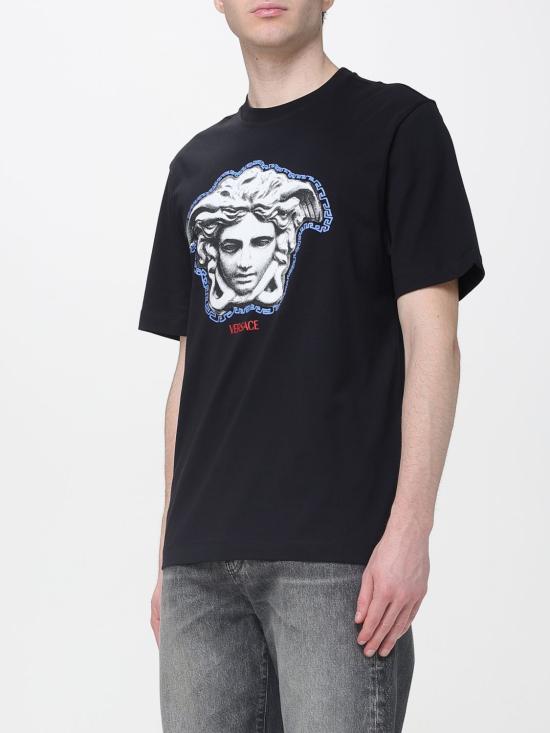 26SS 베르사체 반팔 티셔츠 10133021A16753 1B000 Black - VERSACE