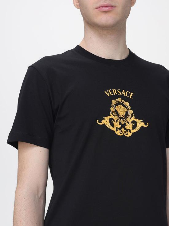 26SS 베르사체 반팔 티셔츠 10139441A16704 1B000 Black - VERSACE