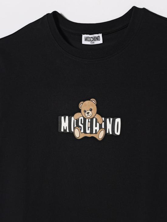 26SS [키즈] 모스키노 티셔츠 HDM072LBA00 60100 Black - MOSCHINO