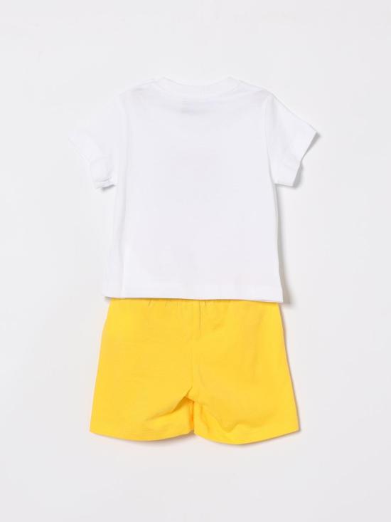 26SS [키즈] 모스키노 오버롤 MXG00MLAA17 82673 White - MOSCHINO