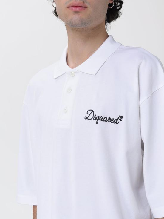 26SS 디스퀘어드2 폴로 티셔츠 S74GL0100D20106 100 White - DSQUARED2