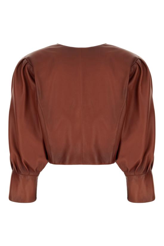 26SS 끌로에 가죽 자켓 CH26SCV97201 642 BURNT HENNA - CHLOE