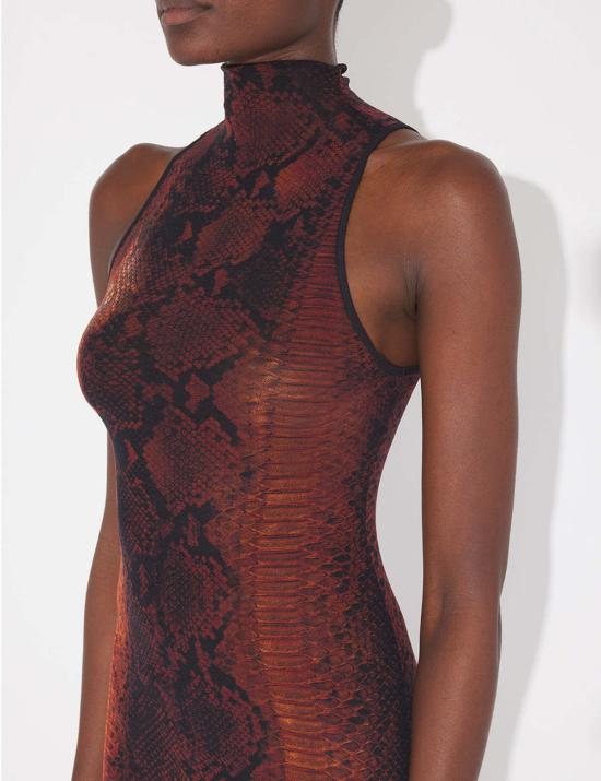  장 폴 고티에 롱 원피스 메시 파이톤 맥시 드레스 - JEAN PAUL GAULTIER