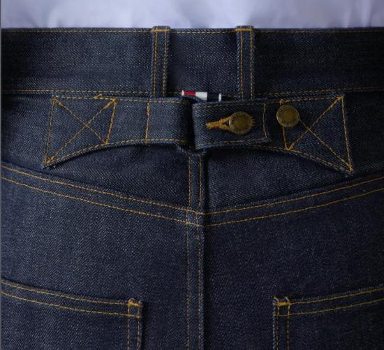26SS 톰브라운 셀비지 데님 5-포켓 팬츠 MTU345SF1101 415 NAVY - THOM BROWNE