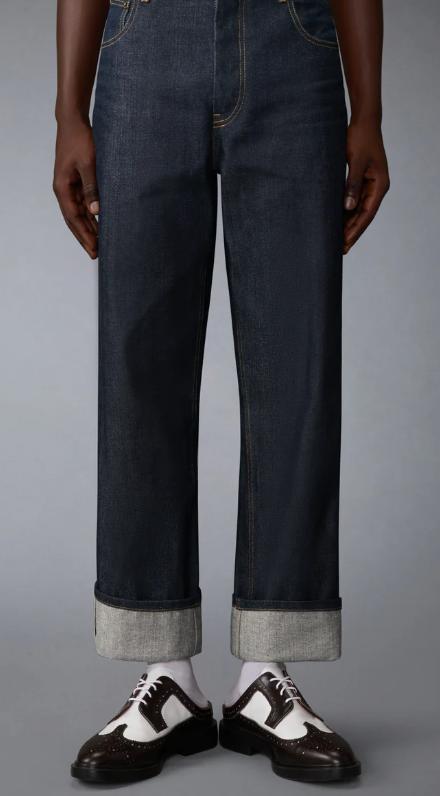 26SS 톰브라운 셀비지 데님 5-포켓 팬츠 MTU345SF1101 415 NAVY - THOM BROWNE