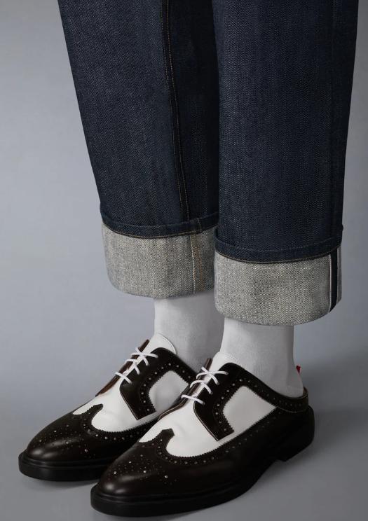 26SS 톰브라운 셀비지 데님 5-포켓 팬츠 MTU345SF1101 415 NAVY - THOM BROWNE