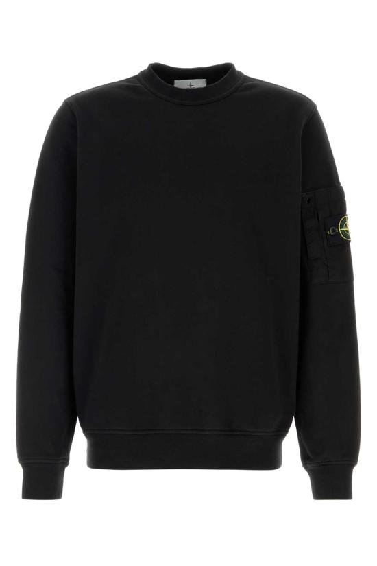 26SS 스톤 아일랜드 코튼 플리스 크루넥 스웨트셔츠 L1S156100019S0410 V0029 Black