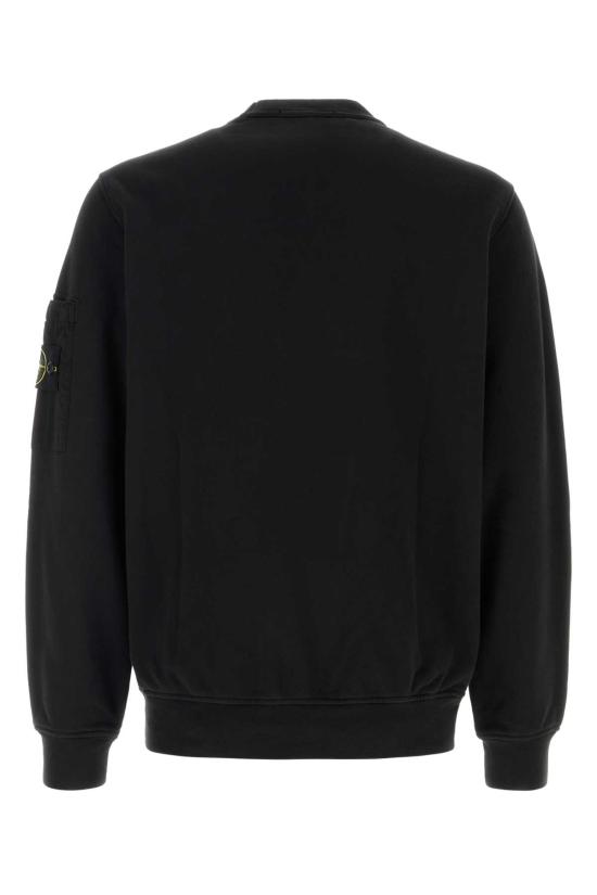26SS 스톤 아일랜드 코튼 플리스 크루넥 스웨트셔츠 L1S156100019S0410 V0029 Black - STONE ISLAND