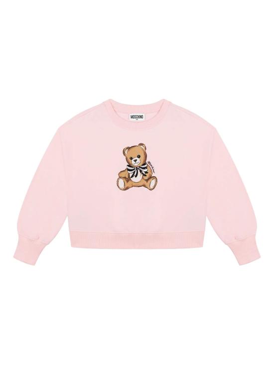 26SS [키즈] 모스키노 트레이닝 상의 HDF06GLDA16 50209 SUGAR ROSE