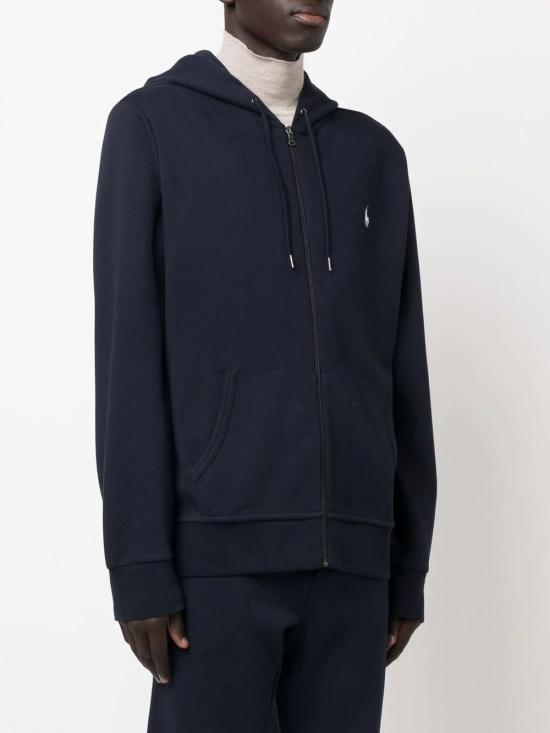 26SS 랄프 로렌 더블 니트 풀 지퍼 후디 710888282002 AVIATOR NAVY - RALPH LAUREN