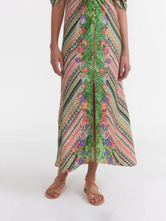 26SS 살로니 롱 원피스 109312085 BLOOM BORDER PLMT - SALONI