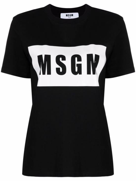 26SS 엠에스지엠 박스 로고 반팔 티셔츠 2000MDM520200002 99C - MSGM