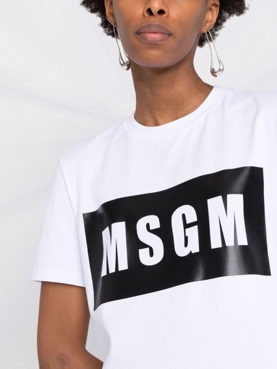 26SS 엠에스지엠 박스 로고 반팔 티셔츠 2000MDM520200002 01C - MSGM