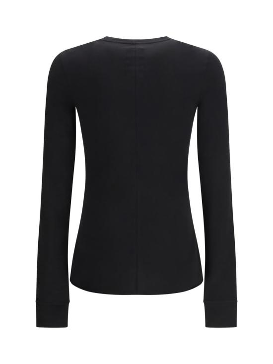 26SS 릭오웬스 몽클레어 긴팔 티셔츠 MU01F8D0189AHD 999 Black - RICK OWENS MONCLER