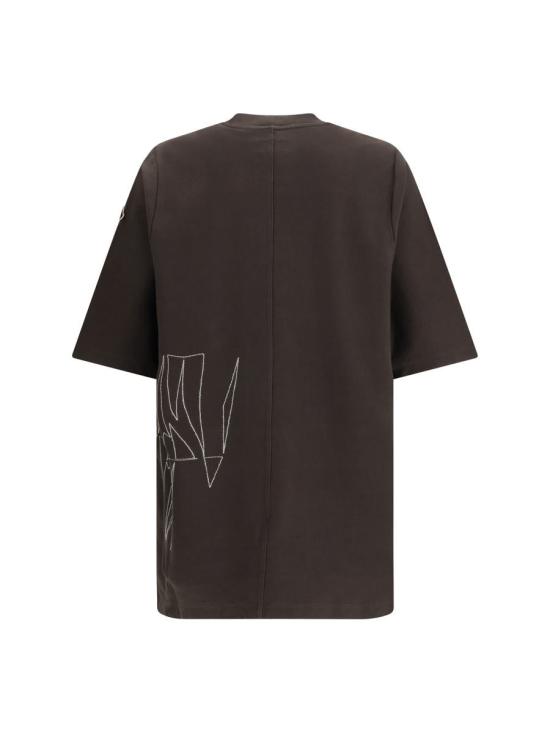 26SS 릭오웬스 몽클레어 반팔 티셔츠 MU01F8C0489B7R 256 BROWN - RICK OWENS MONCLER