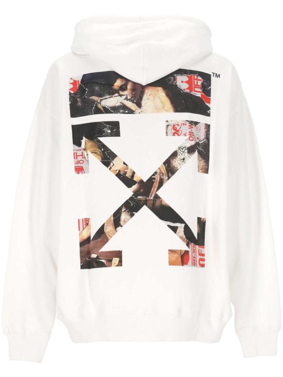 25FW 오프화이트 그래픽 프린트 후드 티셔츠셔츠 OMBB085F25FLE0100110 WHITE - OFF WHITE