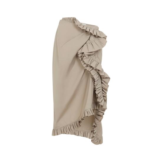 26SS 드리스 반 노튼 미디 스커트 2611308133314 101 SAND NUDE NEUTRALS