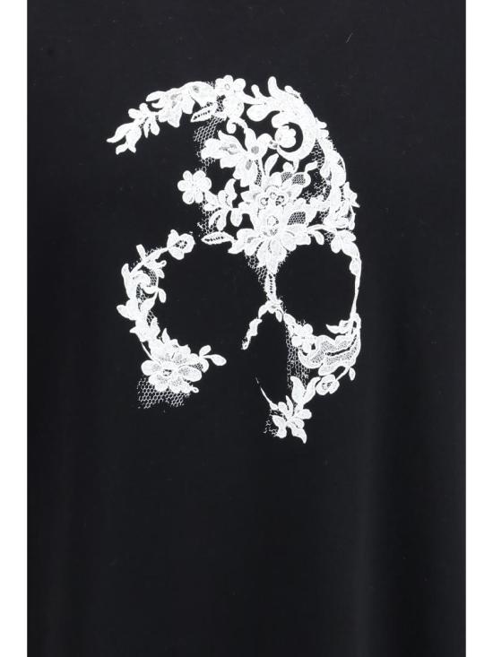 26SS 알렉산더 맥퀸 반팔 티셔츠 857145QTAEG 0520 Black - ALEXANDER MCQUEEN