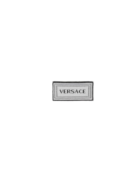26SS 베르사체 로고 패피 리브드 스트레치 코튼 탱크탑 10232101A172221W000 White - VERSACE