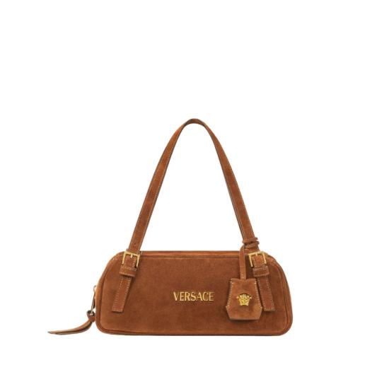 26SS 베르사체 VERSACE TAG 스웨이드 볼링백 10157921A098921NG8V Brown