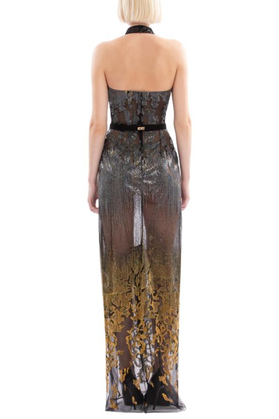  사이드 코베이시 롱 원피스 긴 장식의 몸에 꼭 맞는 드레스 - SAIID KOBEISY