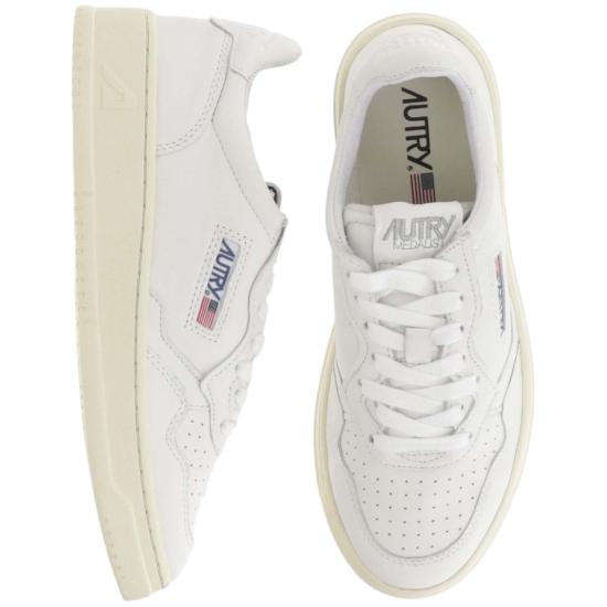 26SS 오트리 메달리스트 로우 레더 스니커즈 AULWGG04GOATGOATWHITE White - AUTRY