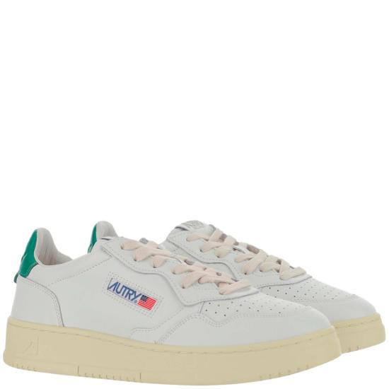 26SS 오트리 메달리스트 로우 스니커즈 AULMLL20LEATLEATWHTGREEN White - AUTRY