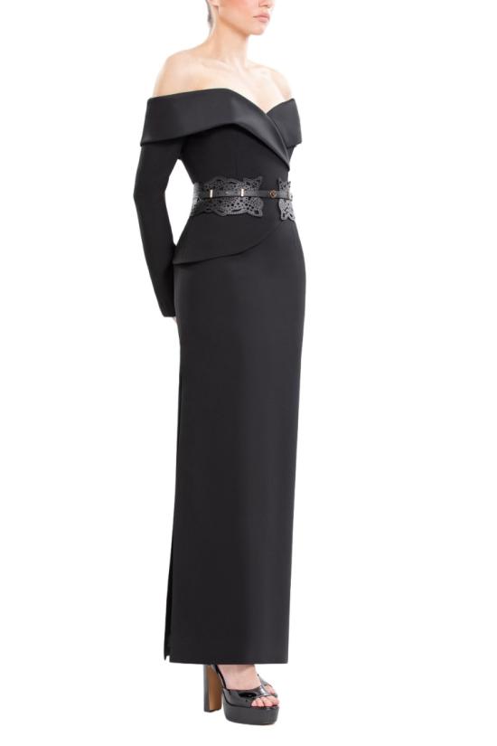  사이드 코베이시 롱 원피스 오프숄더 크레이프 미디 드레스 - SAIID KOBEISY
