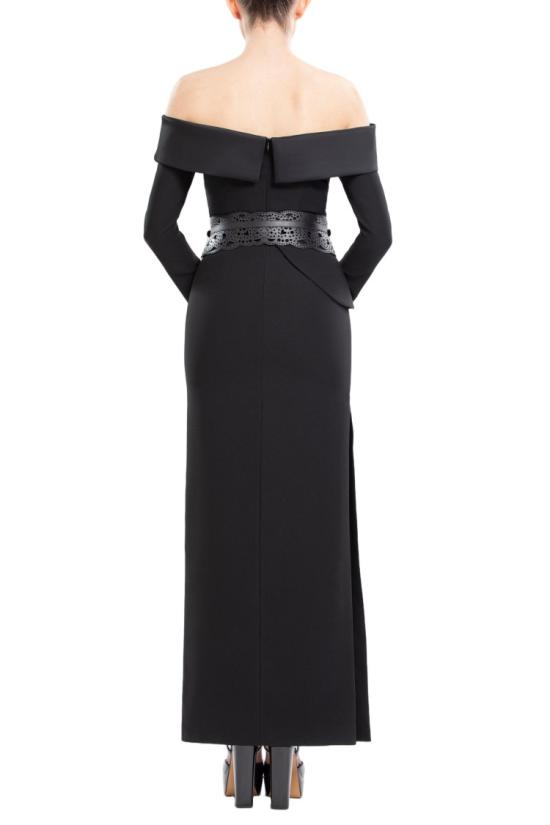  사이드 코베이시 롱 원피스 오프숄더 크레이프 미디 드레스 - SAIID KOBEISY