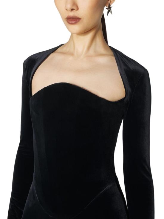 25FW 뮈글러 숏 원피스 25F3RO17576025 1999 Black - MUGLER