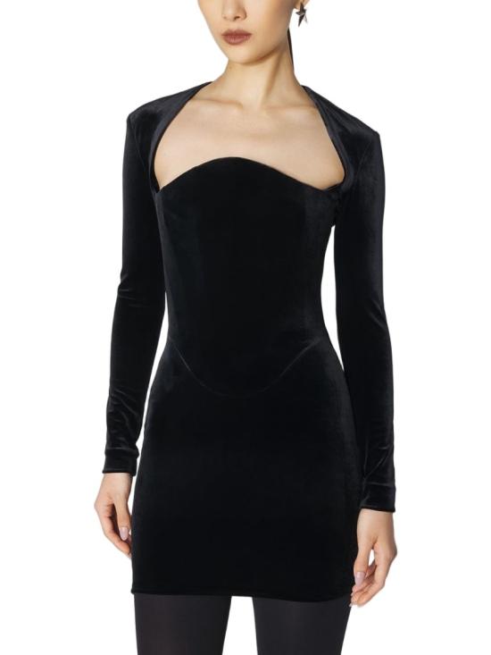25FW 뮈글러 숏 원피스 25F3RO17576025 1999 Black - MUGLER