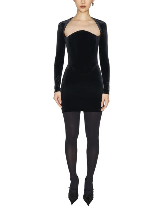 25FW 뮈글러 숏 원피스 25F3RO17576025 1999 Black