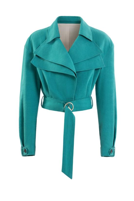  사이드 코베이시 롱 원피스 린넨 재킷과 러플 드레스 - SAIID KOBEISY