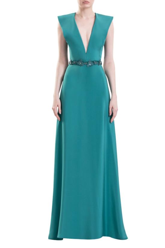  사이드 코베이시 롱 원피스 심플한 크레이프 드레스 - SAIID KOBEISY