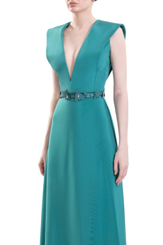  사이드 코베이시 롱 원피스 심플한 크레이프 드레스 - SAIID KOBEISY